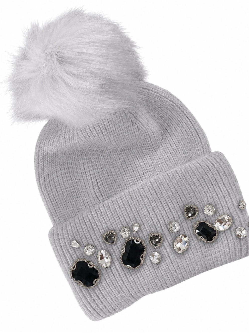 Crystal Knit w/ Pom Beanie (Grey)•
$110 NWT
$89 $150